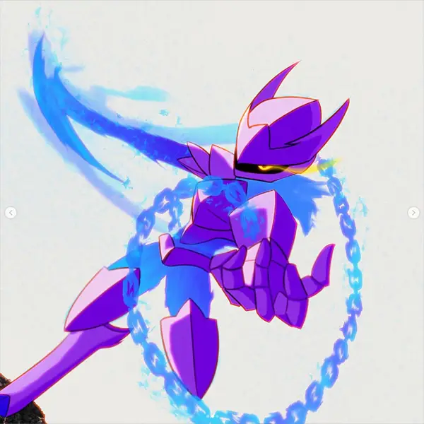 Armored character action illustration